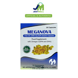 MEGANOVA Fish Oil 1000mg Soft Gelatin Capsules Food Supplement with Omega-3 EPA and DHA 30pcs