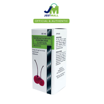 MUCOTUSS Dextromethorphan Guaifenesin Syrup 60mL bottle