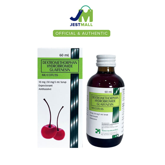 MUCOTUSS Dextromethorphan Guaifenesin Syrup 60mL bottle