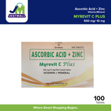 MYREVIT C PLUS Vitamin C 500mg + Zinc 10mg Tablets 100s – Daily Immune Nutrition
