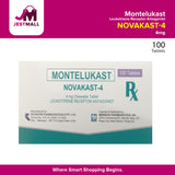 NOVAKAST-4 Montelukast 4mg Chewable Tablet 100's