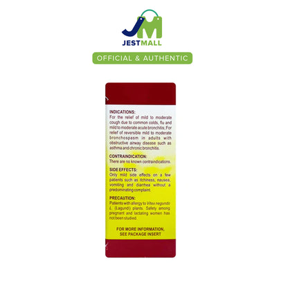 OFPLEMED Lagundi Leaf 300mg Anti Cough Asthma Tablets 100s pack
