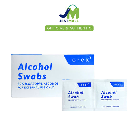 OREX 70% Isopropyl Alcohol Swabs 100pcs – Antiseptic First Aid Wipes