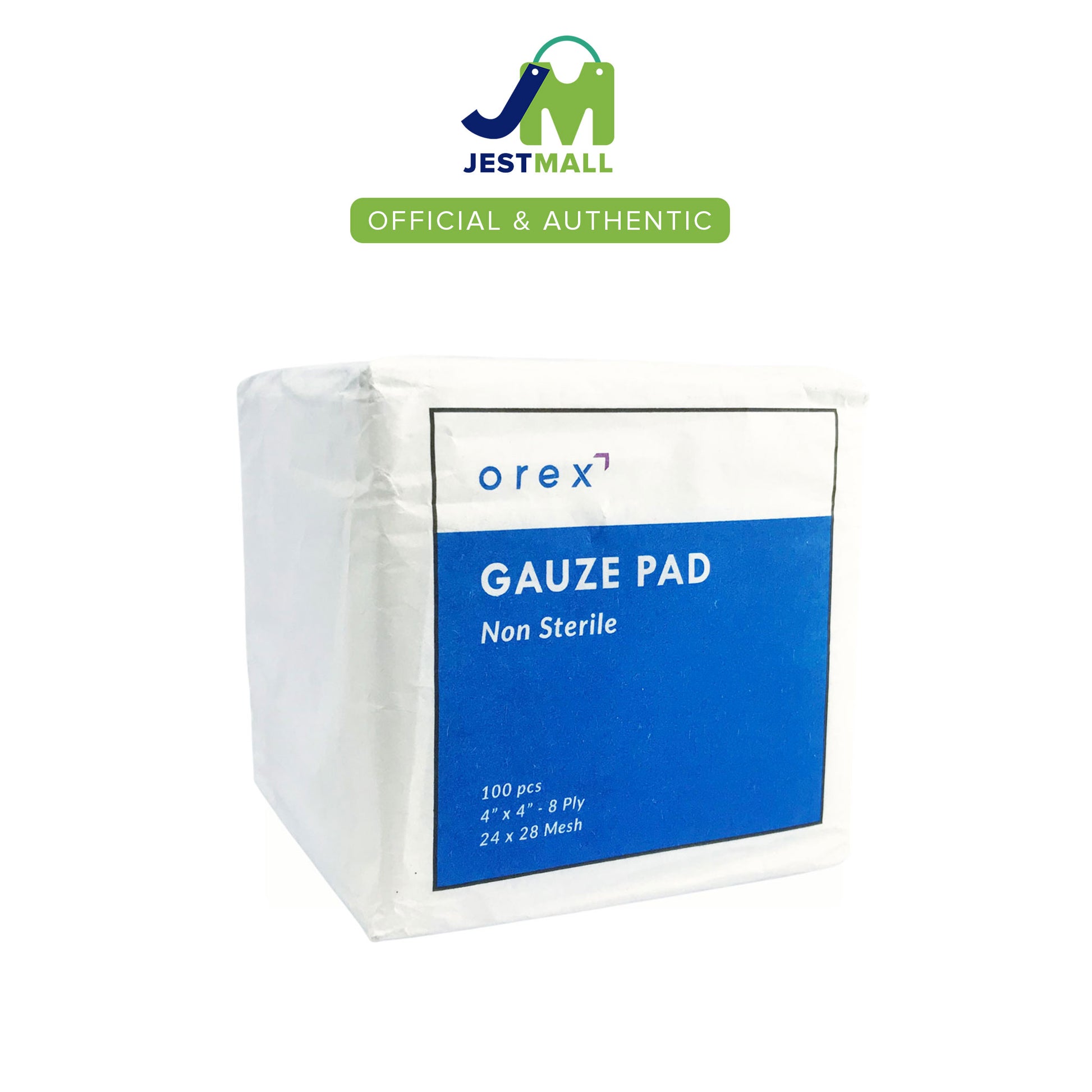 OREX Gauze Pad Non Sterile 4x4 Inch 8 Ply 24x28 Mesh 100pcs