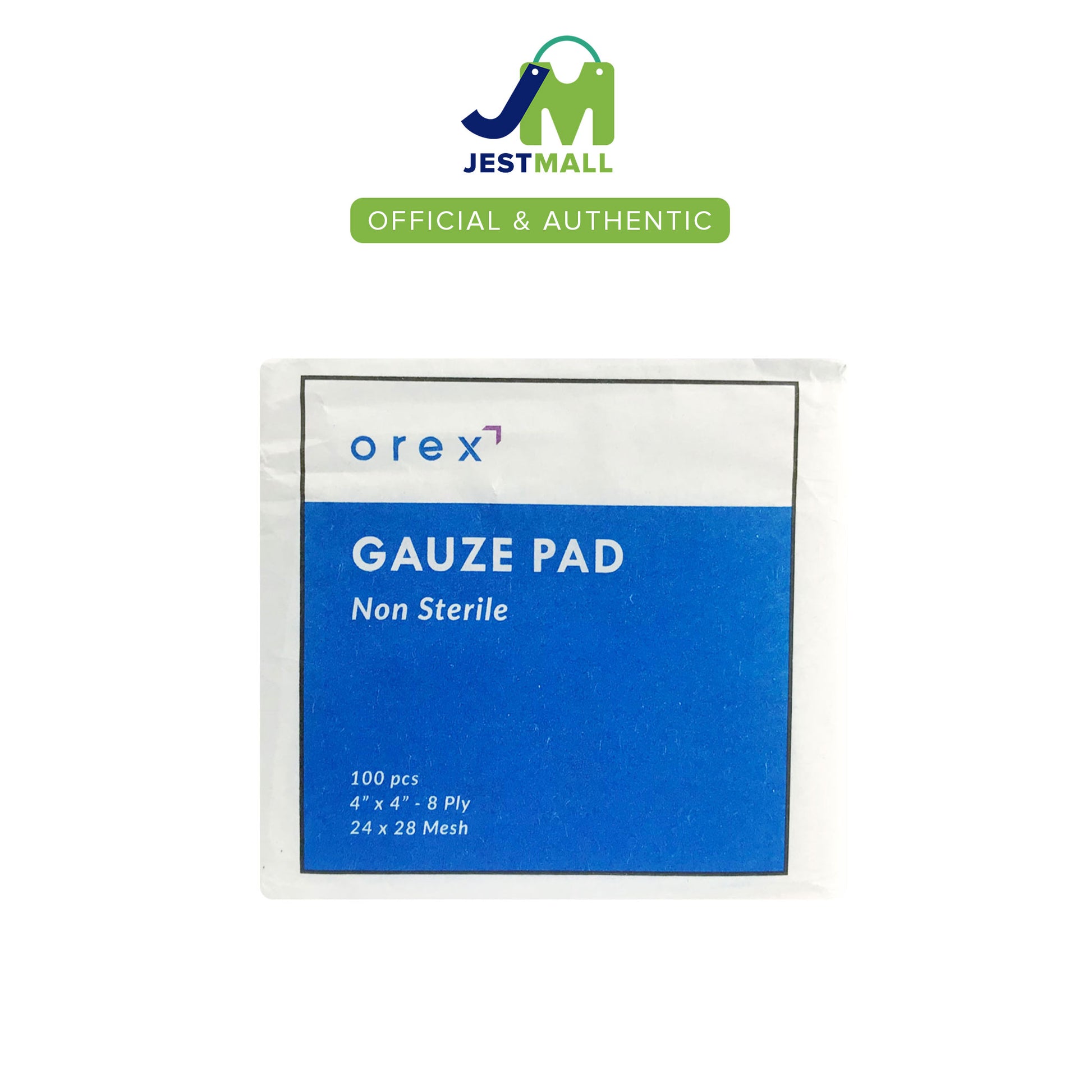 OREX Gauze Pad Non Sterile 4x4 Inch 8 Ply 24x28 Mesh 100pcs