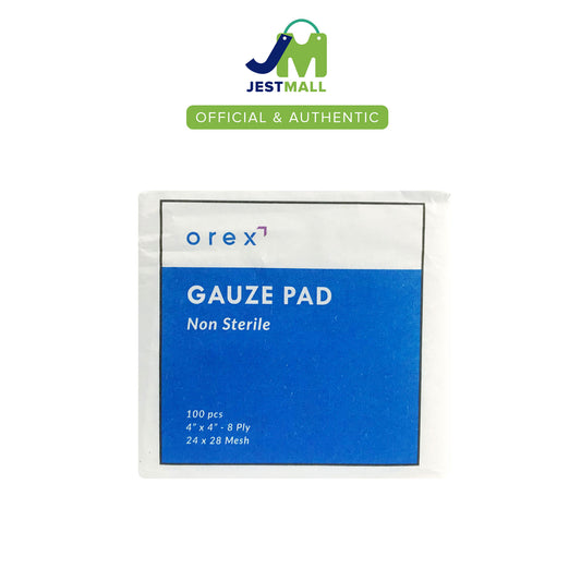 OREX Gauze Pad Non Sterile 4x4 Inch 8 Ply 24x28 Mesh 100pcs