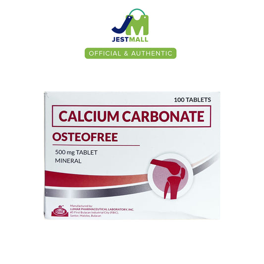 OSTEOFREE Calcium Carbonate 500mg tablets 100s bottle, mineral supplement for daily bone support