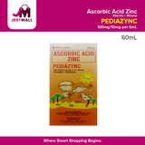 PEDIAZYNC Ascorbic Acid Zinc 100mg/10mg Per 5ml Syrup 60ml