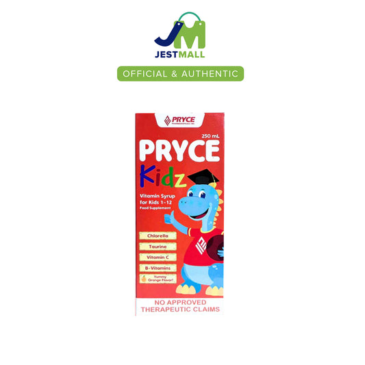 PRYCE Kids Syrup chlorella taurine vitamin C B-vitamins orange flavor bottle