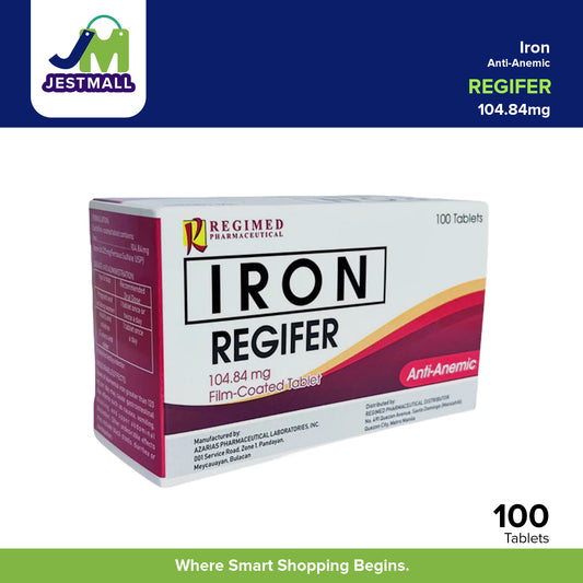 REGIFER Iron Film Coated Tablet Anti-Anemic 104.84 mg 100's
