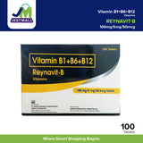 REYNAVIT-B Vitamin B1 B6 B12 100mg/5mg/50mcg Tablet 100's