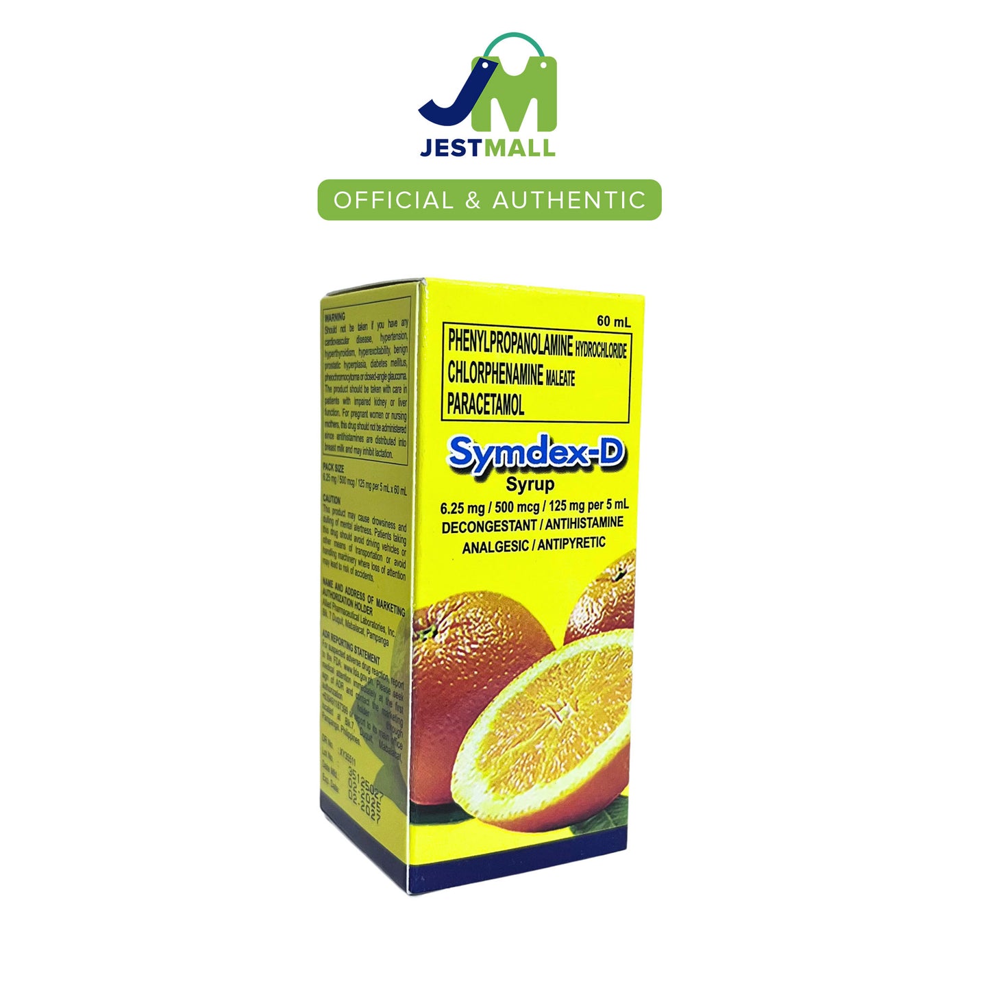 SYMDEX-D FORTE Cold and Flu Relief Syrup 60mL bottle