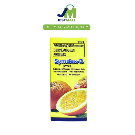 SYMDEX-D FORTE Cold and Flu Relief Syrup 60mL bottle