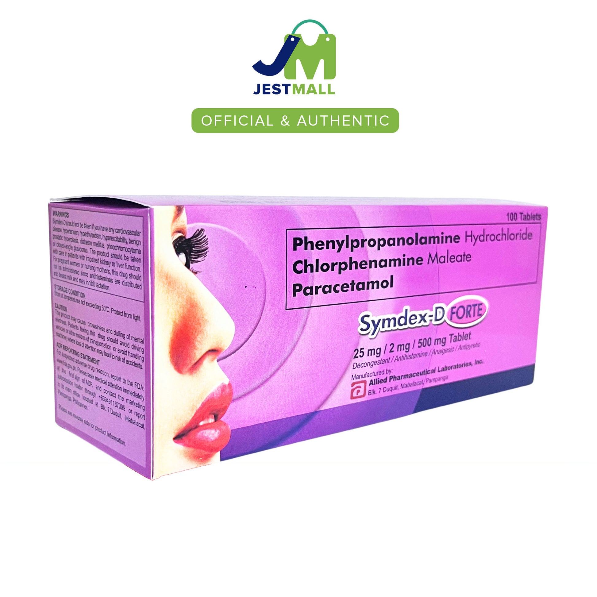SYMDEX D FORTE Decongestant Antihistamine Analgesic Tablets 100s