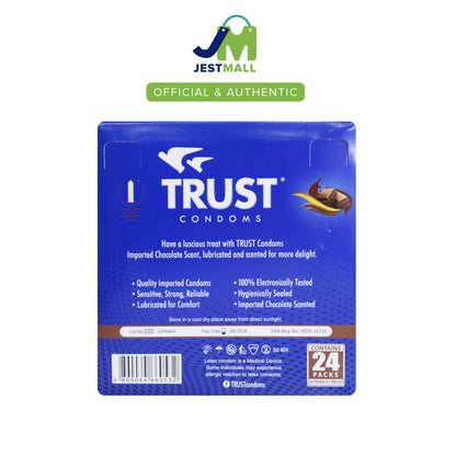 TRUST Condom Chocolate Scent Contraceptive Pack 24s box