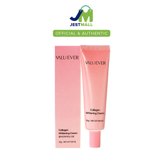 VALU:EVER Collagen Whitening Face Cream 30g Korean skincare jar, hydrating and brightening daily cream