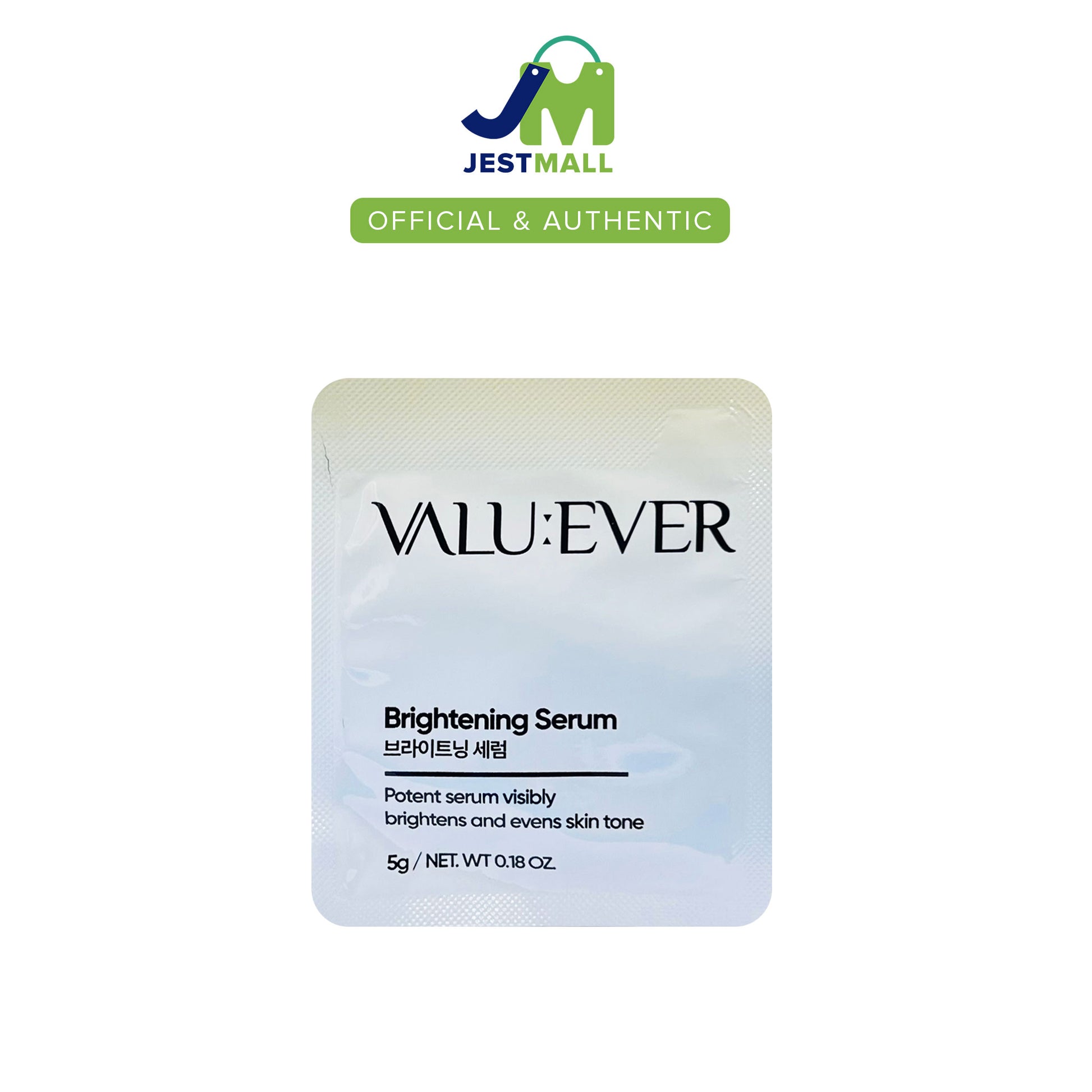 VALU:EVER Potent Skin Brightening Serum 30g Korean skincare bottle for radiant glow and even skin tone