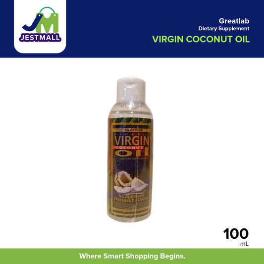 GREATLAB Organic Virgin Coconut Oil Dietary Supplement Bottle 100ml