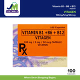 VITAGEN VITAMIN  B1 + B6 + B12 Capsule 100's
